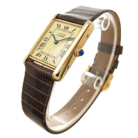 cartier tank vermeil quartz